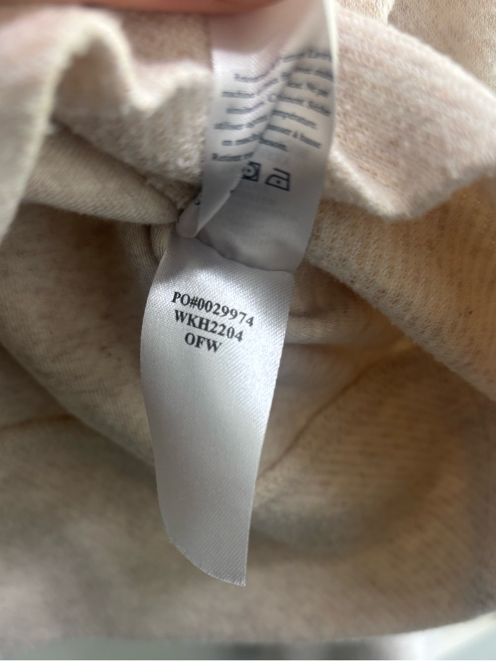 Faherty Legend Half Zip Sweatshirt Sz L Off White Organic Cotton Pullover - Picture 8 of 11
